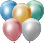 Ballonger ensfargede - Premium 30 cm - Mix Krom - 10-pakning