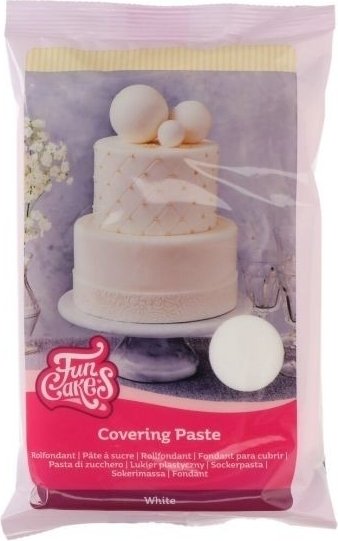 Dekkpasta/Sukkerpasta - Hvit - Funcakes - 500 g Dekkpasta/Sukkerpasta - Hvit - Funcakes - 500 g