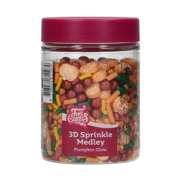 Sprinkles - 3D Sprinkles Medley Gresskar Glød - 70 g Sprinkles - 3D Sprinkles Medley Gresskar Glød - 70 g