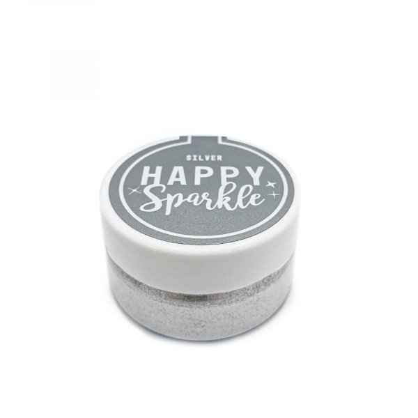 Spiselig glitter - Happy Sparkle Silver - Happy Sprinkles - S�lv - 8 g
