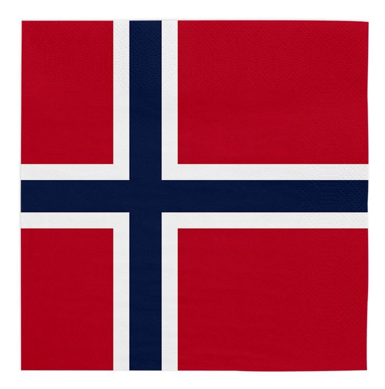 Servietter – Norge – 33×33 cm – 20-pakning – Servietter, Borddekking