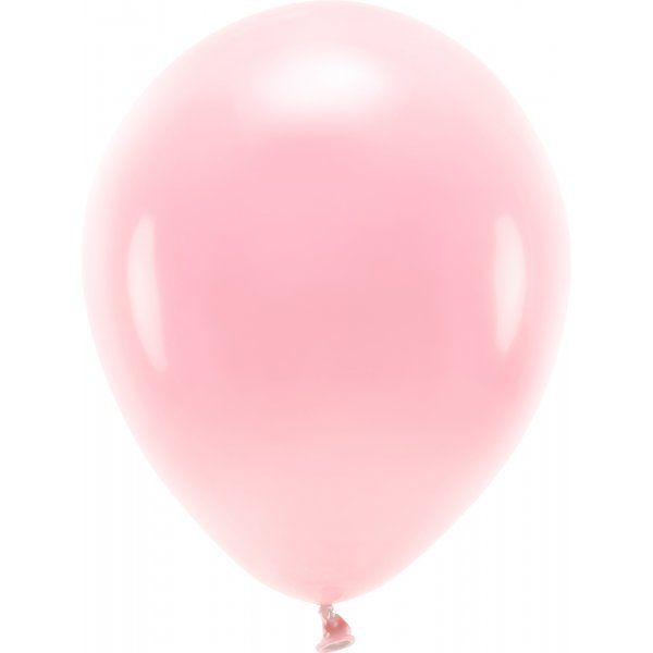 Ensfargede ballonger - �ko 30 cm - Lys rosa - 10-pakning