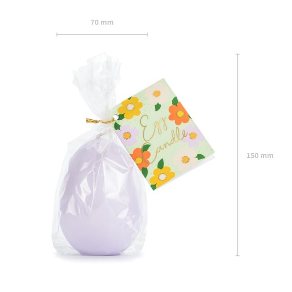 Stearinlys - Egg - 10 cm - Lys lilla Stearinlys - Egg - 10 cm - Lys lilla