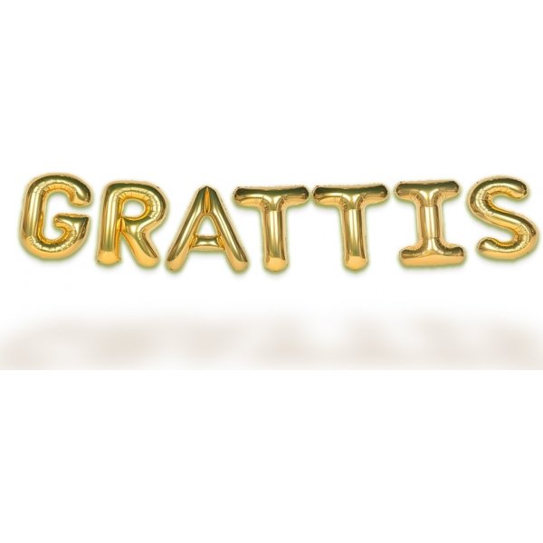 Folieballong - "Gratulerer" - Gull Folieballong - "Gratulerer" - Gull