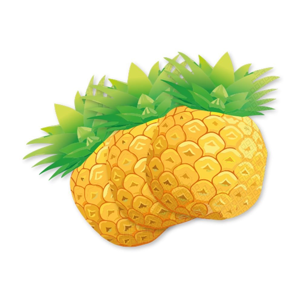 Servietter – Ananas – 33×40 cm – 20-pakning – Servietter, Borddekking