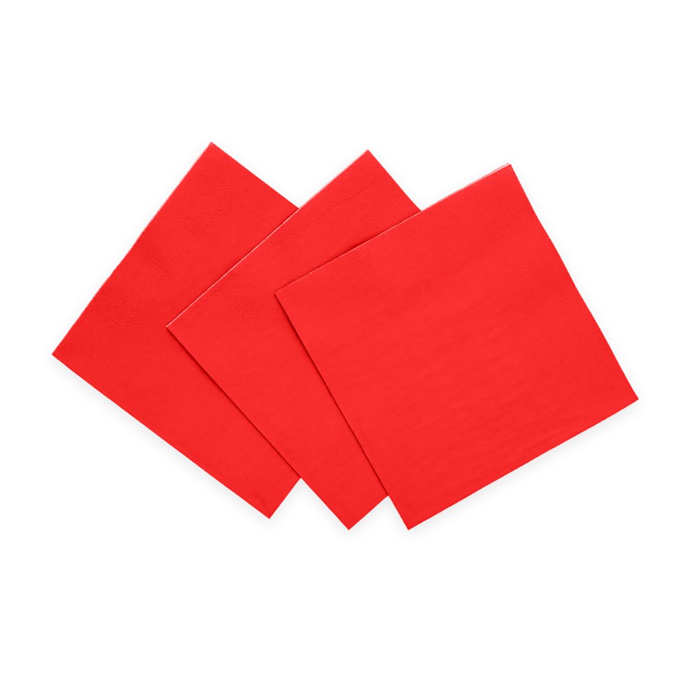 Servietter – Røde – 33×33 cm – 20-pakning – Servietter, Borddekking