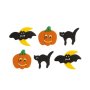 Sukkerdekorasjoner - Gresskar, katter, flaggermus - Halloween - 6 stk Sukkerdekorasjoner - Gresskar, katter, flaggermus - Halloween - 6 stk