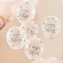 Konfettiballonger - Baby in Bloom - 5-pakning