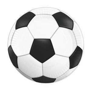 Papirtallerkener - Fotball - 23 cm - 8 stk Papirtallerkener - Fotball - 23 cm - 8 stk