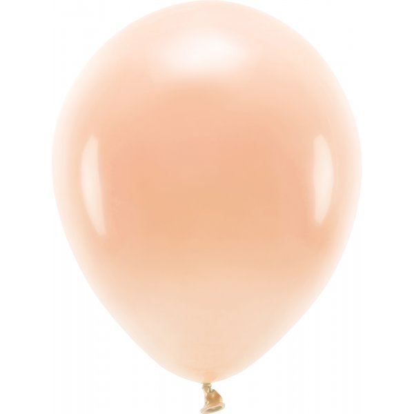 Ensfargede ballonger - �ko 30 cm - Fersken - 10-pakning