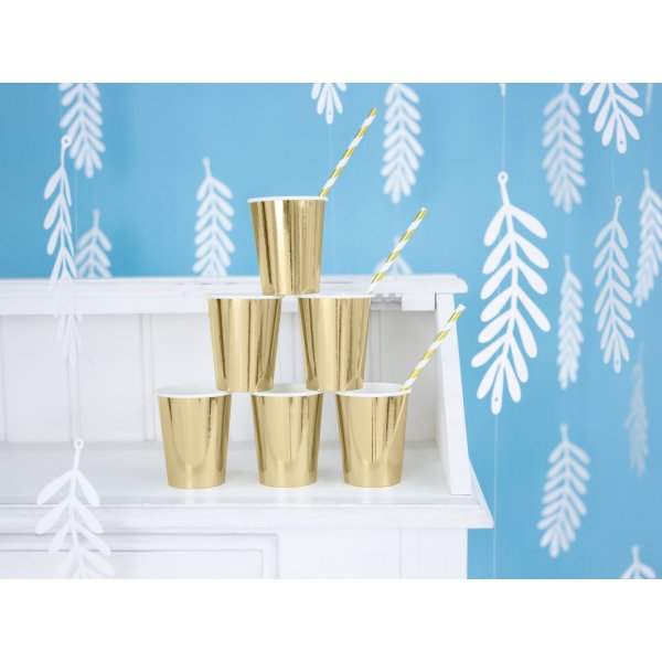Pappkrus - Metallisk - Gull - 6-pakning