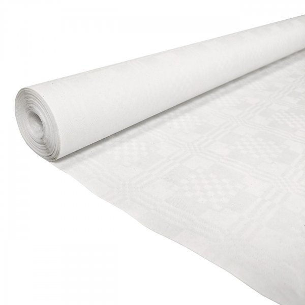 Duk - Papir - Hvit - 119 cm bred - 100 meter Duk - Papir - Hvit - 119 cm bred - 100 meter