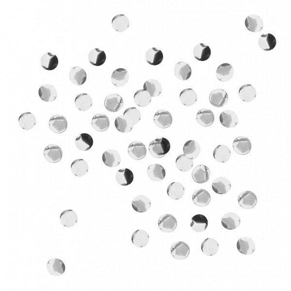 Konfetti - Sirkler - Sølv Metallisk - 15 g Konfetti - Sirkler - Sølv Metallisk - 15 g