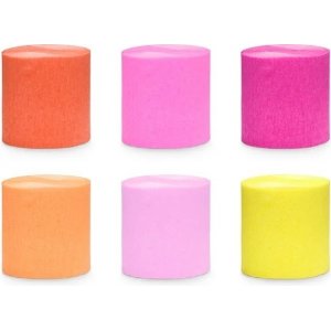 Kreppapir - Blandet sommerfarger Kreppapir - Blandet sommerfarger