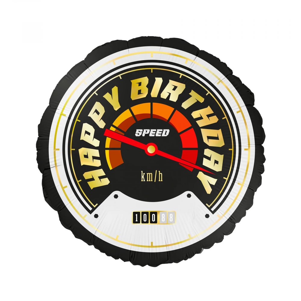 Folieballong – Racing – Speedometer – 45 cm – Former, Folieballonger, Ballonger
