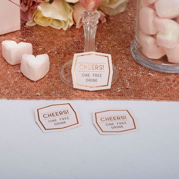 Drikkebilletter - Geo Blush - 25-pakning Drikkebilletter - Geo Blush - 25-pakning