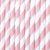 Suger�r - Stripete - Lys rosa - 10 stk
