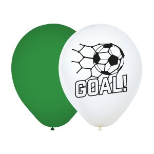 Ballonger - Fotball - Hvit/Grønn - 30 cm - 8-pakning Ballonger - Fotball - Hvit/Grønn - 30 cm - 8-pakning