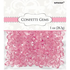 Diamantkonfetti - Mini - Rosa - 28 gram