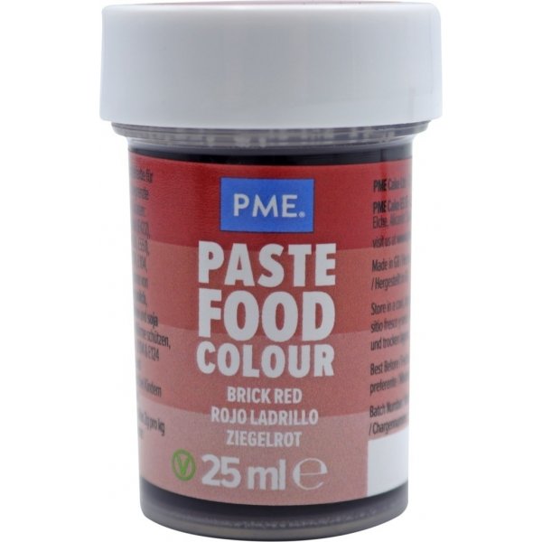 Pastafarge - Teglrød - PME - 25 g Pastafarge - Teglrød - PME - 25 g