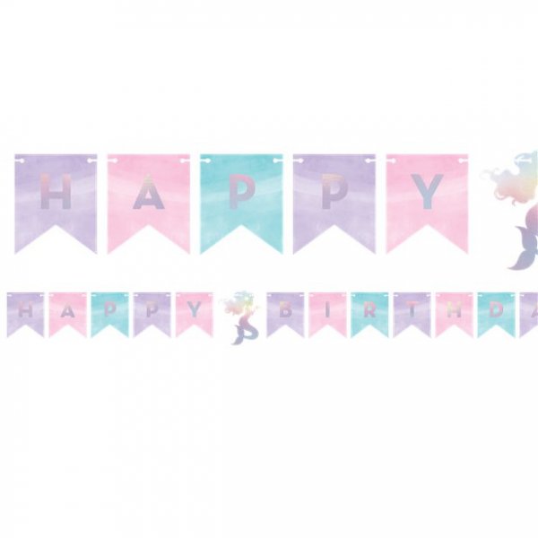 Vimpel - Happy Birthday - Mermaid Shine