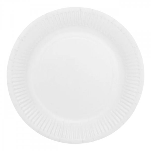 Papptallerkener - Hvite - 23 cm - 8-pakning Papptallerkener - Hvite - 23 cm - 8-pakning