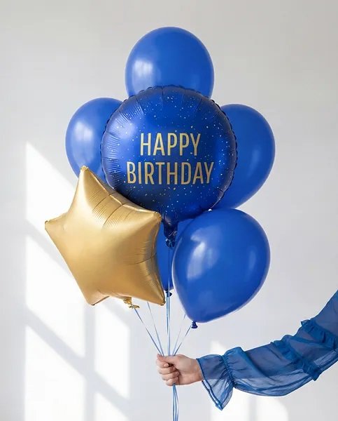 Folieballong - Gratulerer med dagen - Marineblå Folieballong - Gratulerer med dagen - Marineblå