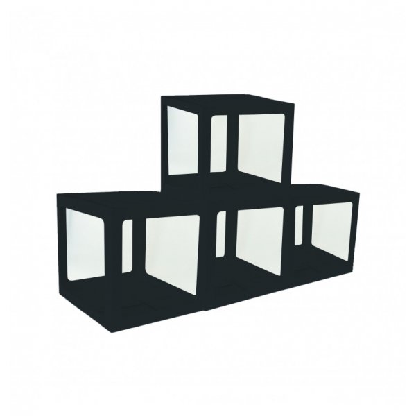 Ballongdekorasjon - Klosser - Svart/Transparent