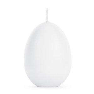 Stearinlys - Egg - 10 cm - Hvit Stearinlys - Egg - 10 cm - Hvit