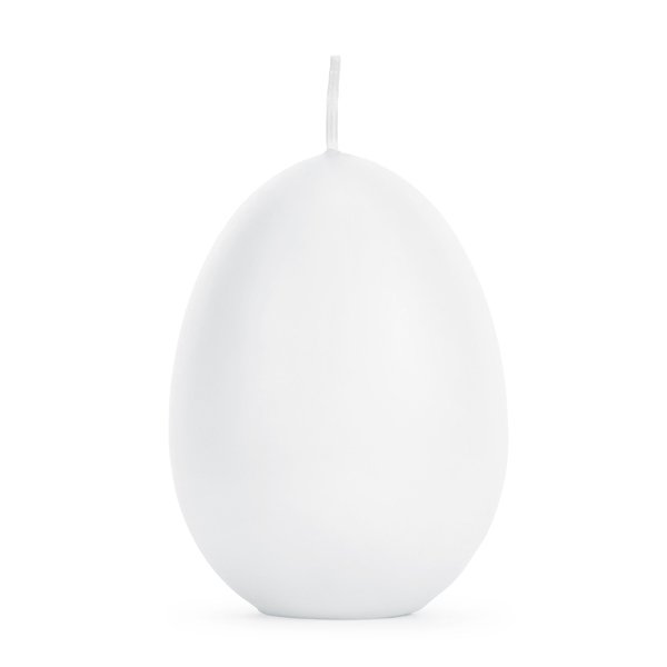 Stearinlys - Egg - 10 cm - Hvit Stearinlys - Egg - 10 cm - Hvit