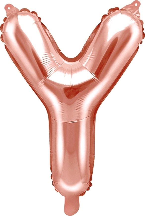Bokstavballonger – Roségull – 35 cm – Bokstav: Y – Bokstavballonger, Ballonger