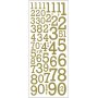 Glitterklistremerker - gull - tall - 10x24 cm - 2 ark Glitterklistremerker - gull - tall - 10x24 cm - 2 ark