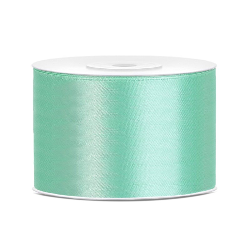 Satengbånd – 25 m – Mint – Bredde: 50 mm – Bleiekake, Baby Shower