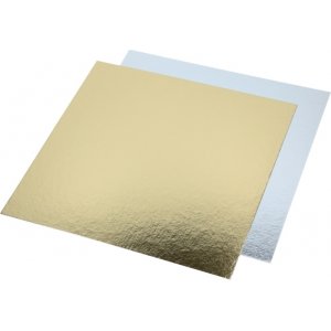 Kakefat - 3-pakning - Firkantet - Gull/Slv - 30 cm