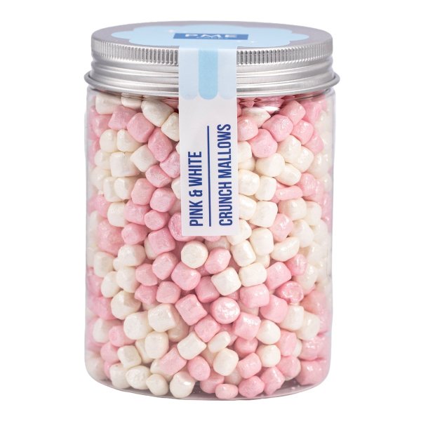 Sprø marshmallows - Hvit/Rosa - PME - 87g Sprø marshmallows - Hvit/Rosa - PME - 87g