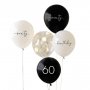 Ballongbukett - 60th Birthday - Svart/Nude