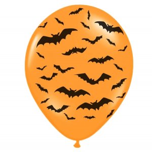 Ballonger - Oransje/Flaggermus - 6-pakning