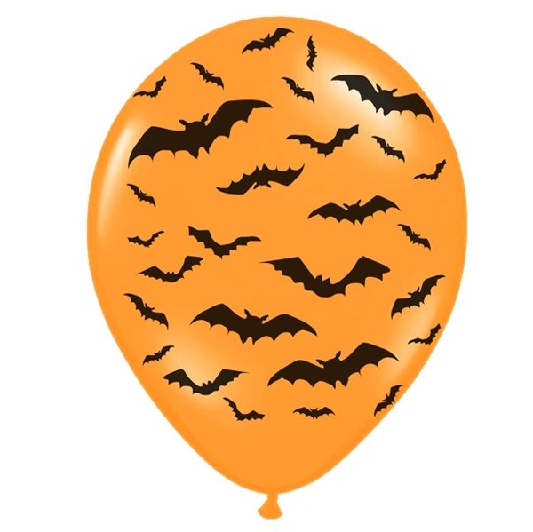 Ballonger - Oransje/Flaggermus - 6-pakning Ballonger - Oransje/Flaggermus - 6-pakning