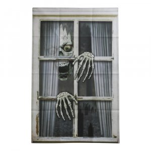 Vindusdekorasjon - Halloween - Hodeskalle og hender - 120x80cm Vindusdekorasjon - Halloween - Hodeskalle og hender - 120x80cm
