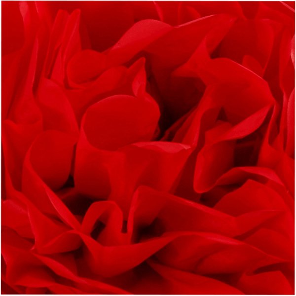 Papirpomponger - r�de - Dia. 20+24+30 cm - 3 stk