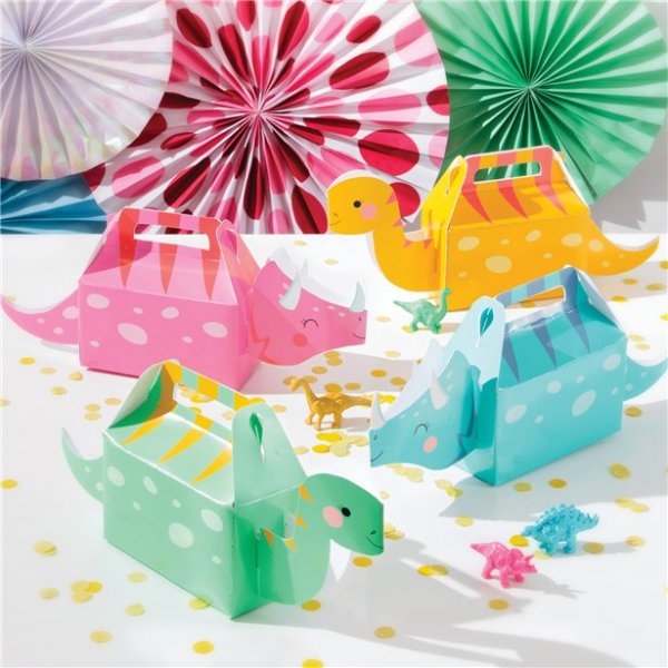 Festbokser - Dinosaur - Pastell - 4-pakning Festbokser - Dinosaur - Pastell - 4-pakning