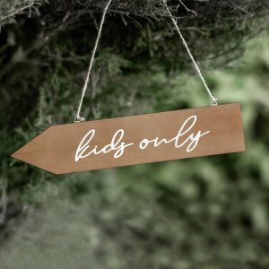 Treskilt - Kun for barn