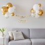 Girlang med ballonger - Welcome home - Guld