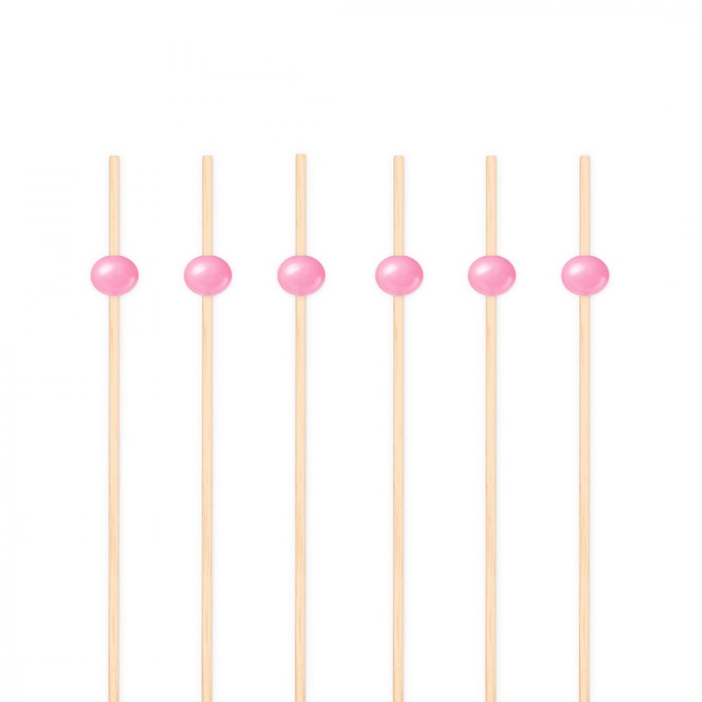 Snackpinner/Drikkepinner - Rosa - 12 cm - 25 stk - Bestikk, Borddekking