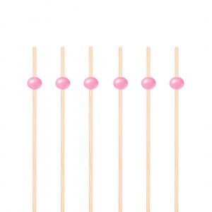 Snackpinner/Drikkepinner - Rosa - 12 cm - 25 stk