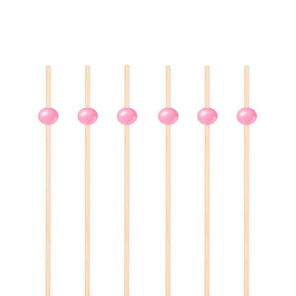 Snackpinner/Drikkepinner - Rosa - 12 cm - 25 stk