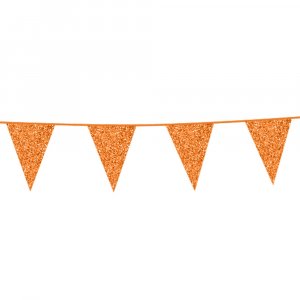 Vimpler - Oransje - Glitter - 6 meter Vimpler - Oransje - Glitter - 6 meter