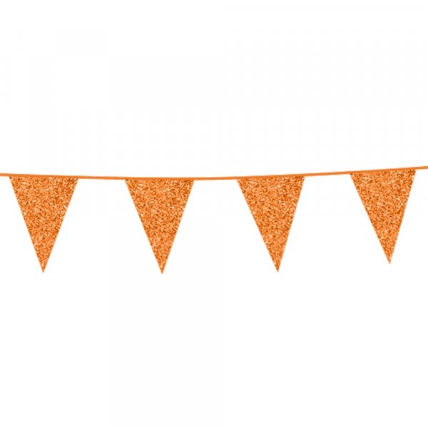 Vimpler - Oransje - Glitter - 6 meter Vimpler - Oransje - Glitter - 6 meter