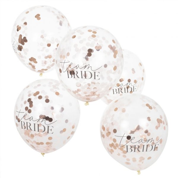 Konfettiballonger - Blush hne - 5 stk