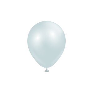 Miniballonger ensfargede - Premium 13 cm - Aura Isbl� - 25-pakning